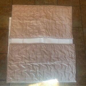 West Elm Quilted Velvet Pillow Shams 2  Blush Pink Viscose Romantic Boho